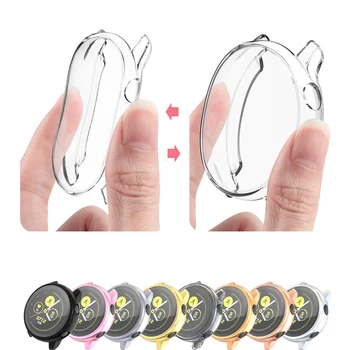 

screen protector case for samsung galaxy watch active 2 ultra-thin soft silicone full protection cover on glaxy active 2 40/44mm
