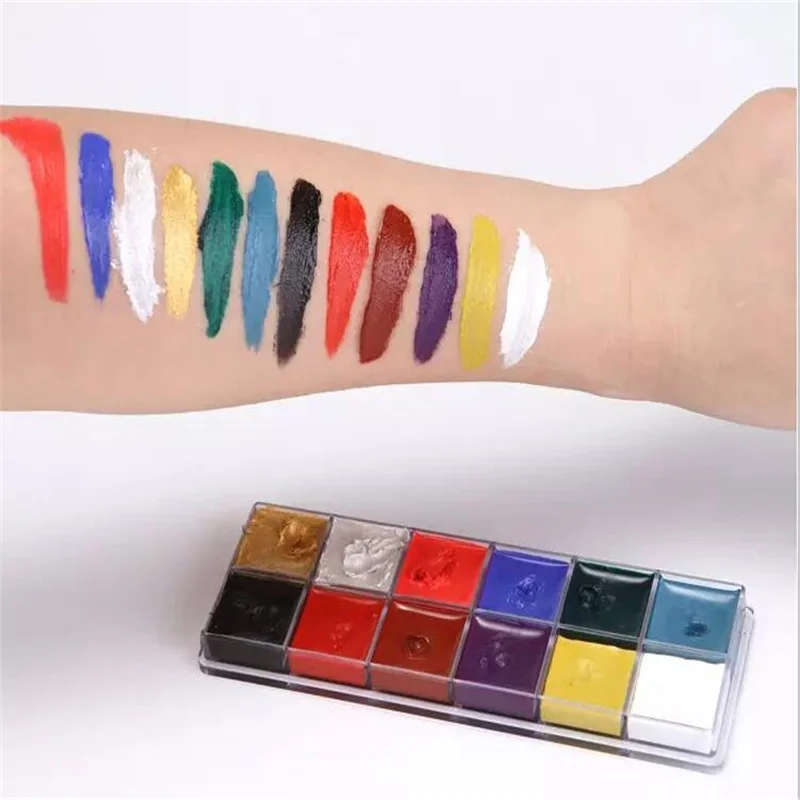

12-Color Face Makeup Body Oil Painting Not Easy To Fade After Drying