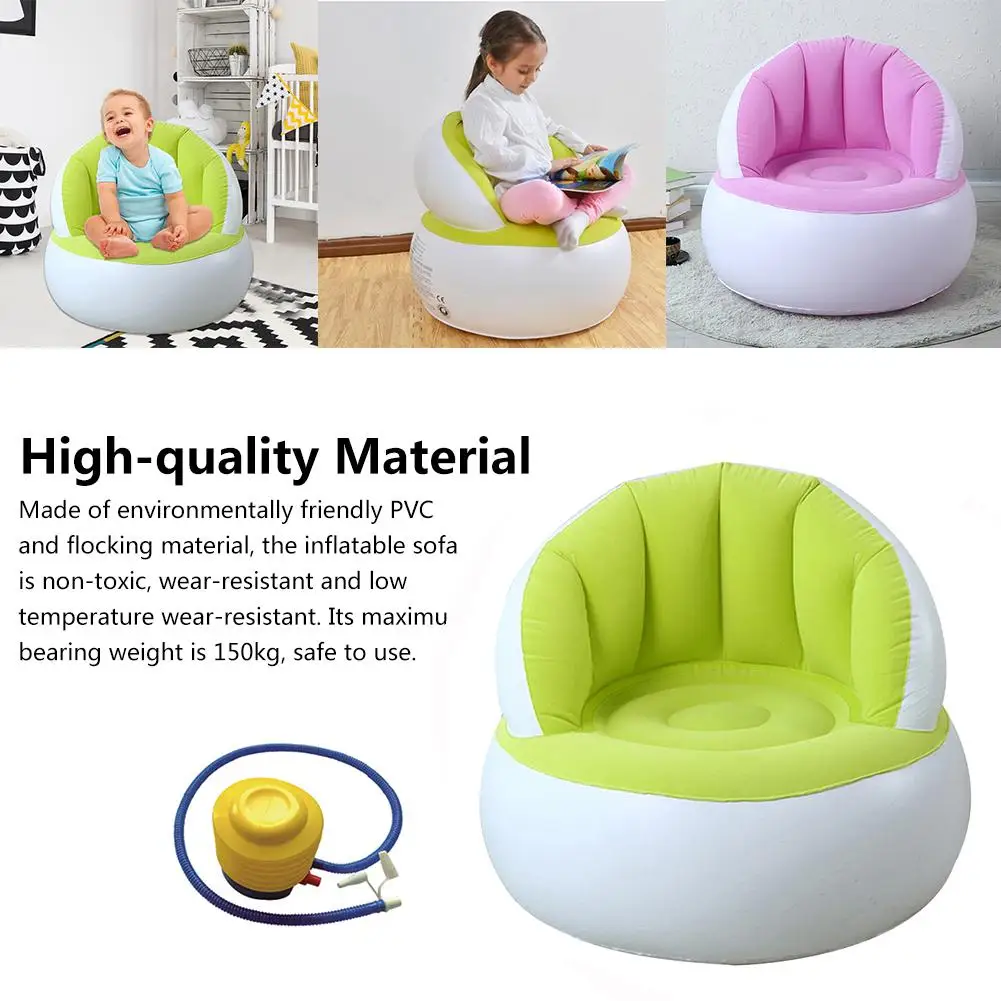 Kids Inflatable Chair Color Children's Cute Flocking Backrest Small Sofa  Outdoor Leisure Folding Living Room Inflatable Sofa|Children Sofas| -  AliExpress