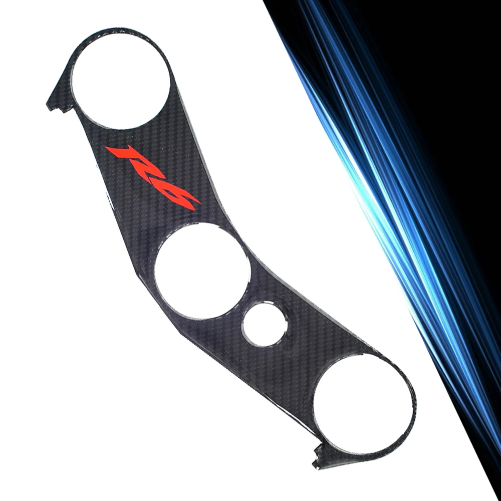 

For YAMAHA Motorcycle Carbon Fiber Pattern Upper Triple Clamp Yoke Sticker Cover For YZF R6 2006 2007 06 07 YZF-R6