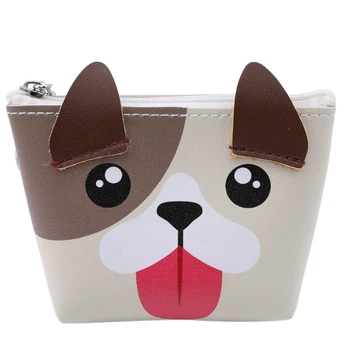 

Creative Mini Coin Purses Unisex Coin Purses Cute Cartoon Pattern 3D Dog Carry Small Credit Card Holder Key Money Bag Key Ring