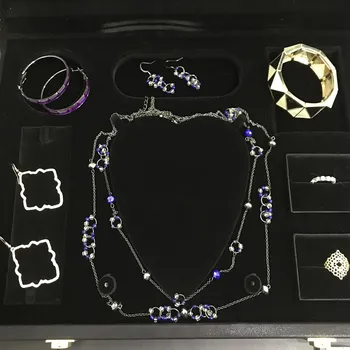 

Fashion Women Jewelry Earring Necklace purple Circle Earrings & Necklace & Bracelet & Ring Combo set For Women