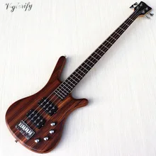 4 струны активная электрическая бас гитара 43 дюймов 24 Лады болт на полный корпус из красного дерева бас гитара с небольшой проблемой