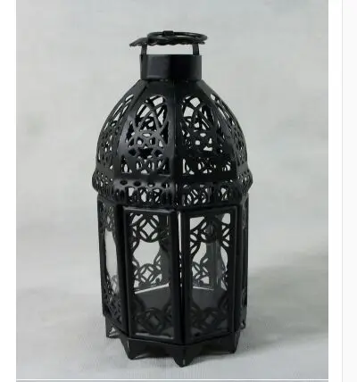 Европейский Марокко Средиземноморский стиль лампа с защитой от ветра древний замок железные подсвечники свадебные украшения подарки