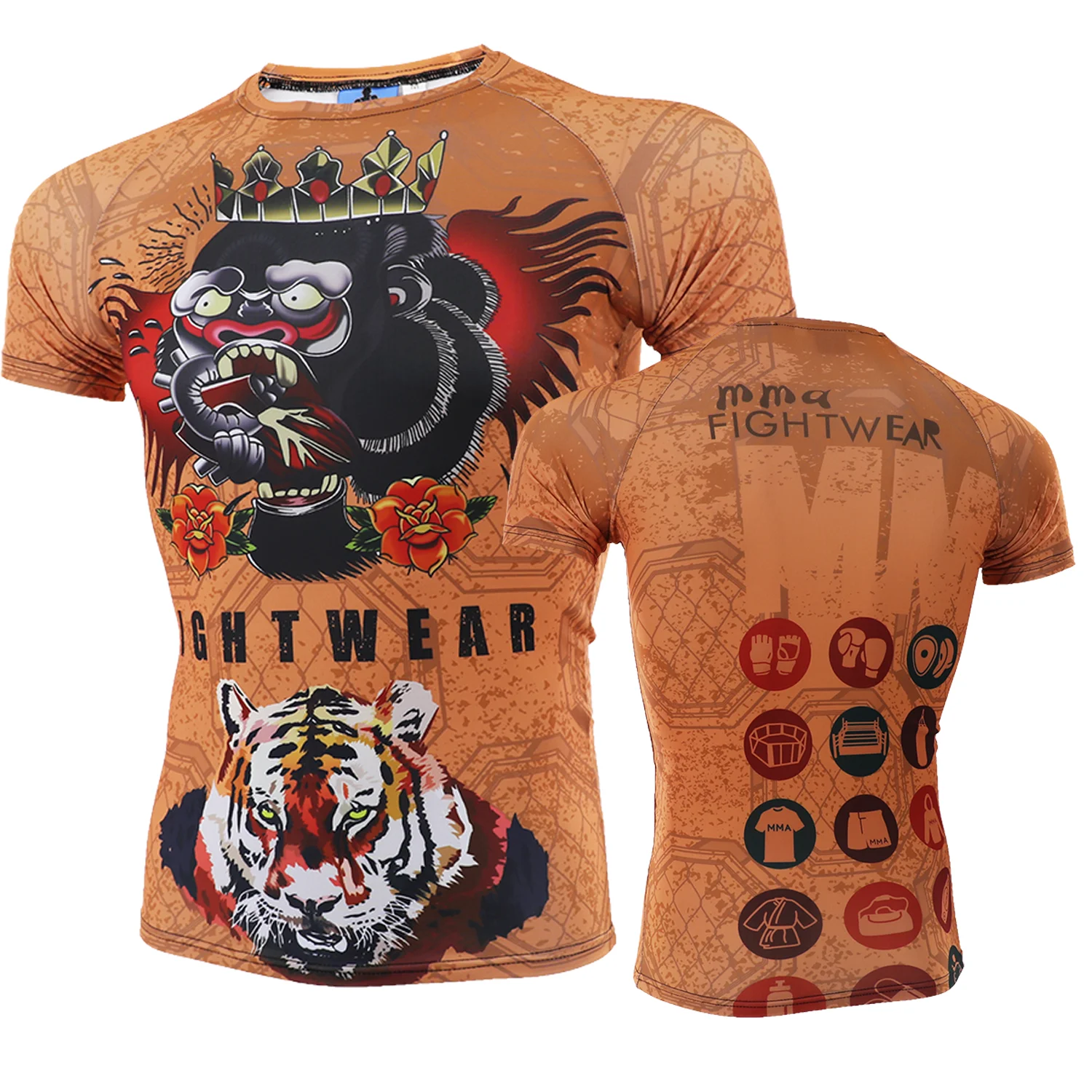 Jiu Jitsu Rashguard Muay Thai мужские боксёрские ММА футболки футболка для занятий спортом боевые искусства Муай Тай Боевые черные футболки ММА