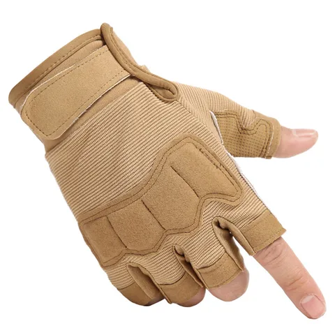 Gloves Fishing Half-finger  Short Gloves Shockproof Breathable MTB Bike  Adjustable  Military Tactics Special Forces