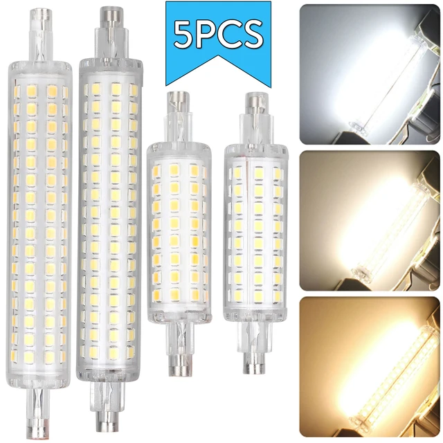Lampe halogène LED à large faisceau, blanc chaud, naturel, froid, 78mm,  118mm, ampoule 2835 SMD, remplace 60W, 120W, 110V, 220V, R7S, lot de 5  pièces - AliExpress