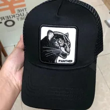 Новинка, летняя Кепка водителя грузовика, сетчатая бейсболка, хип-хоп кепка для мужчин, бейсболка с вышивкой, пантера