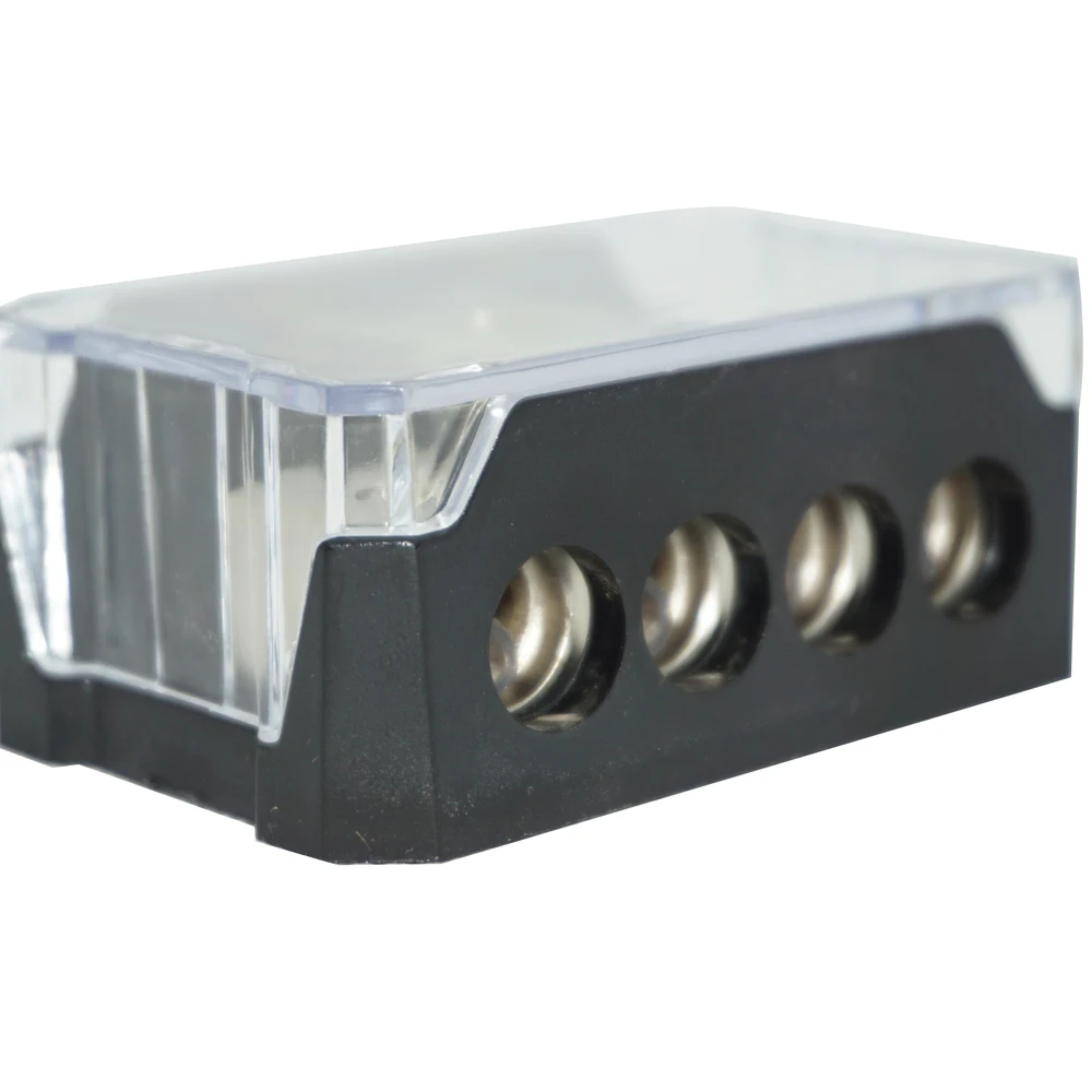 

Car Audio Speaker Power Line Distribution Device Power Ground Distribution Block 1*2GA In and 4*4GA Out