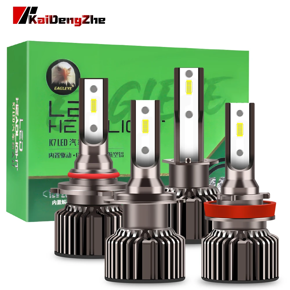 Canbus H1 H11 H4 H7 Led 12V Mini 9005 9006 9012 лампа для фар лм высокая яркость H8 H9 Hb3 Hb4 Hir2