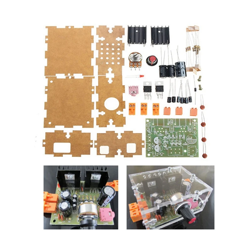Dc12V 2,0 двухканальный Tda2030A усилитель мощности Diy Kit Электронная плата модуль с корпусом