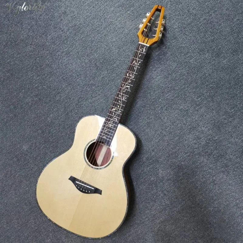 Full Solid Wood Acoustic Guitar 36 Inch 6 Strings Guitar Folk Guitar