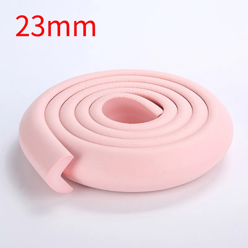 pink 23cm 2 м детская защитная накладка на углы клейкая лента защитный уголок для Детей Протектор Детские протекторы для мебели угловая защита - Цвет: pink 23cm