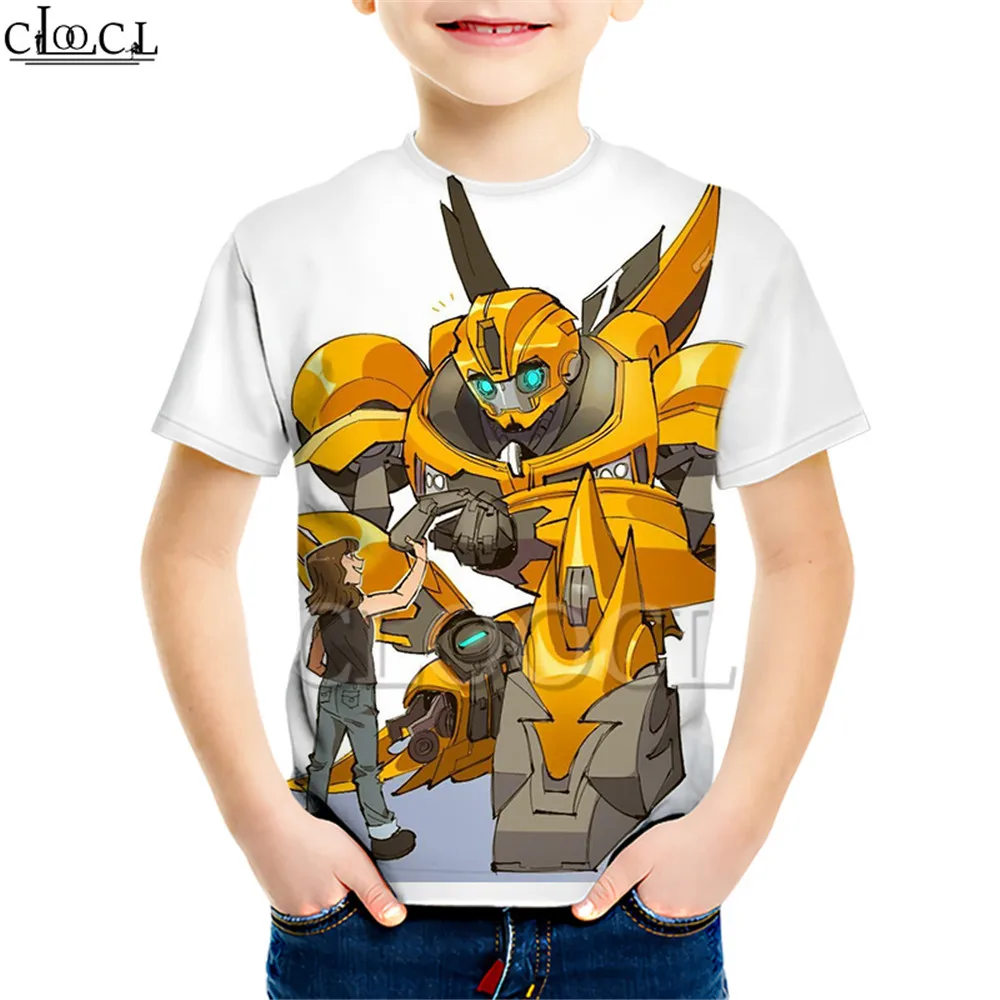 Kids T shirt 12 Футболка с принтом супергероя автомобиля шмеля Креативная одежда с объемным рисунком для мальчиков и девочек Повседневные детские топы с короткими рукавами, Прямая поставка - Цвет: Kids T shirt 12