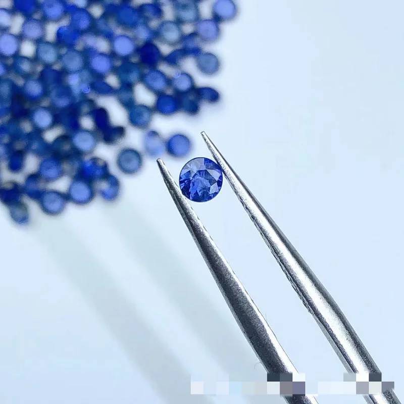 Natural Dark Blue Sapphire Loose Stone VS Grade Chinese Sapphire Gemstone for DIY Jewelry 3MM*3MM