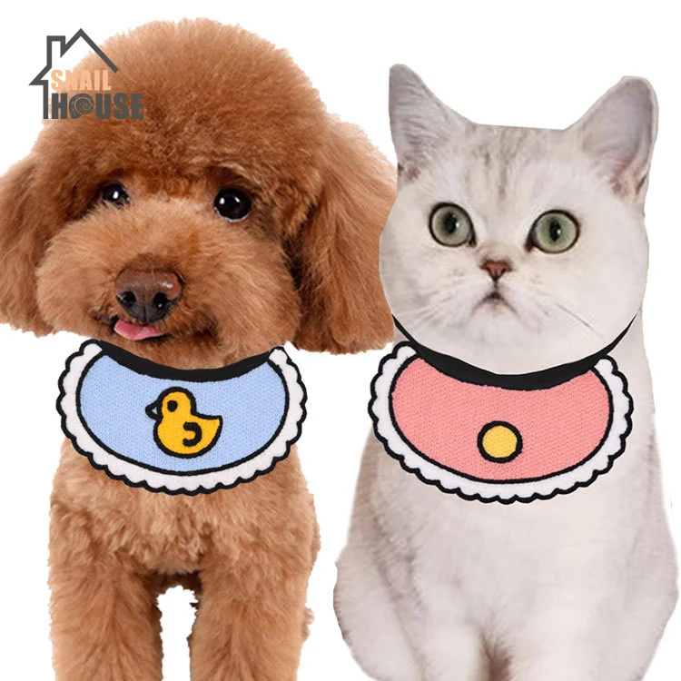 Snailhouse Dog Cat Saliva Towel Pet Decoration Knitted Bandanas Bibs Scarf Collar Adjustable Neckerchief | Дом и сад
