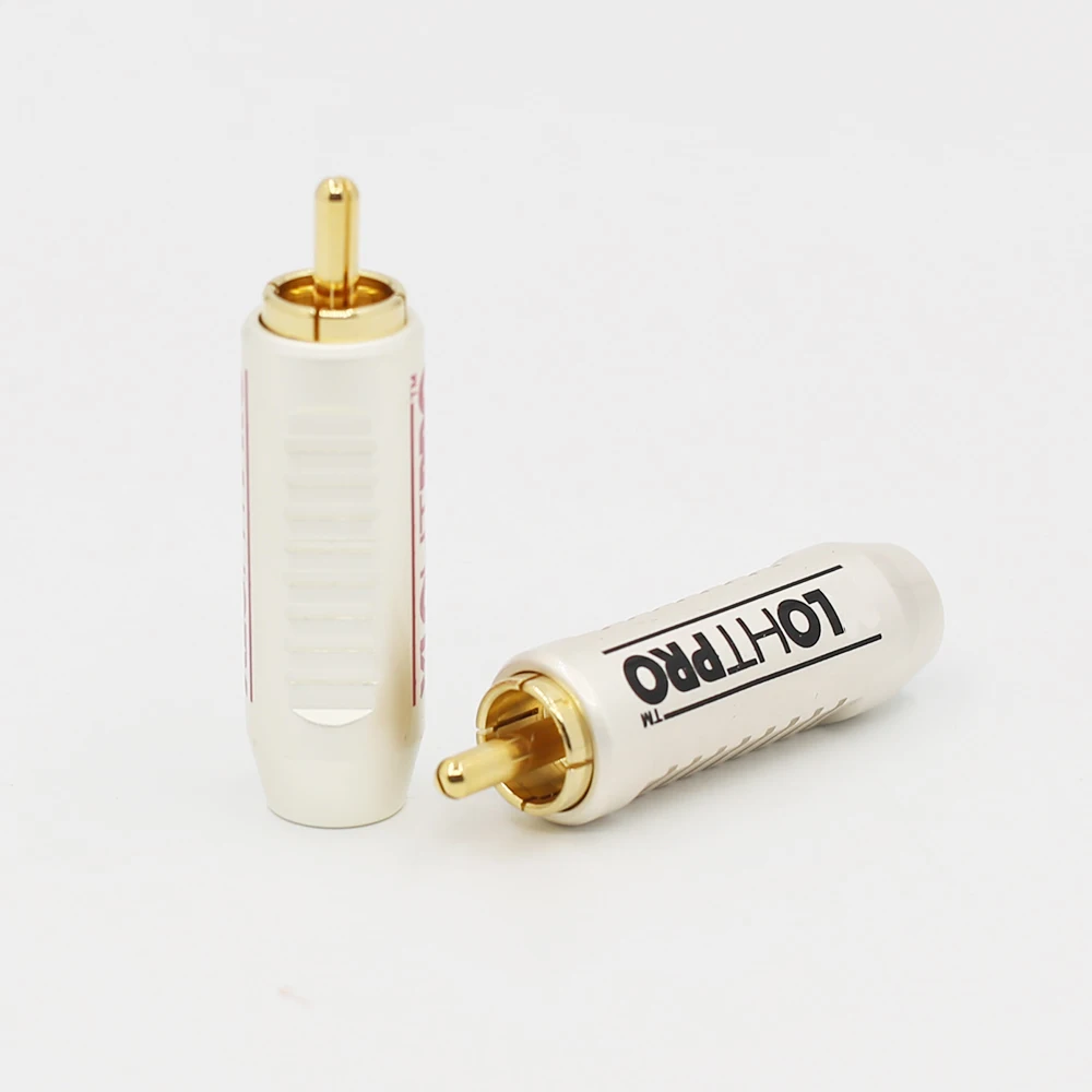 

Audiocrast 4P Gold plated RCA Connectors for RCA cable RCA Interconnect Audio plug