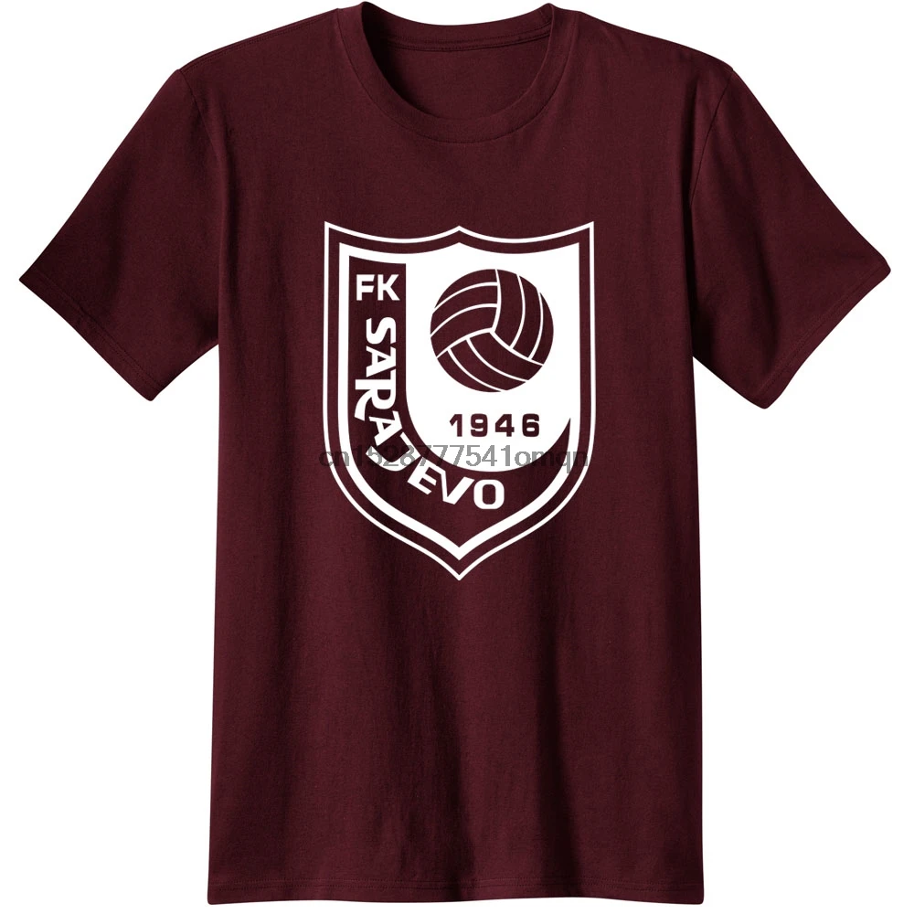 FK Sarajevo Босния фанат футболки мужские короткие Высокое качество Классический