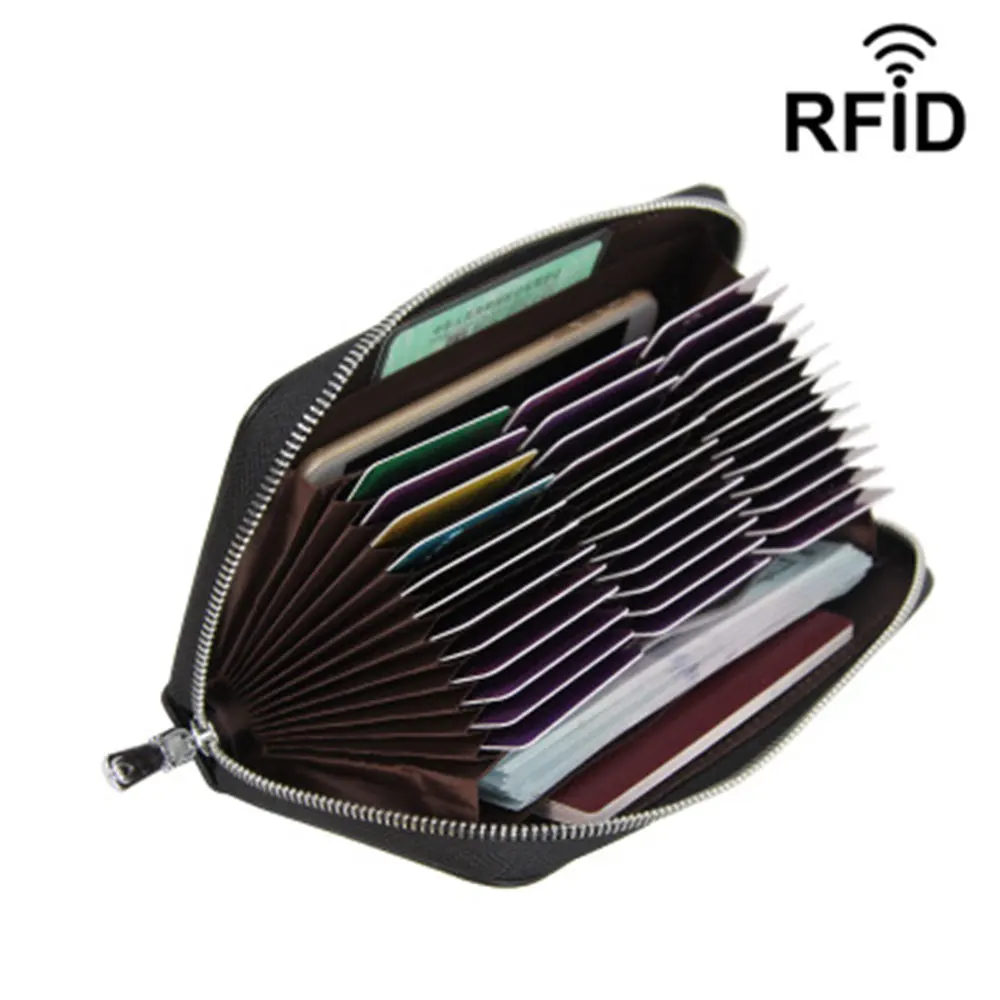 

SHUNRUYAN New Brand Design Genuine Leather Litchi Pattern 36 Card Slot Bank Credit Card Holders Small Wallet Leather Credit Card