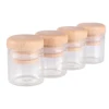 5pcs 10ml 30*30mm Mini Glass Bottles Glass Jars with Solid Wood Caps Spice Jars Glass Vials Glass vessels Potion Bottles 3