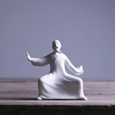 C PINNY белый фарфор кунг-фу персонажи дзен статуи китайские Tai Ji декоративные статуи для дома дзен творческие украшения - Цвет: C