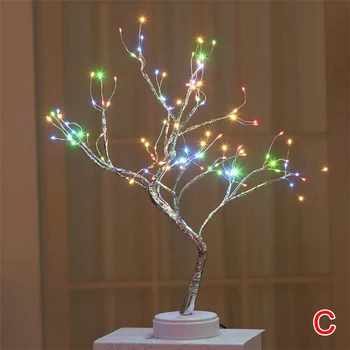

LED Night Light Mini Christmas Tree Copper Wire Garland Lamp Kids Bedroom Decoration Best Price