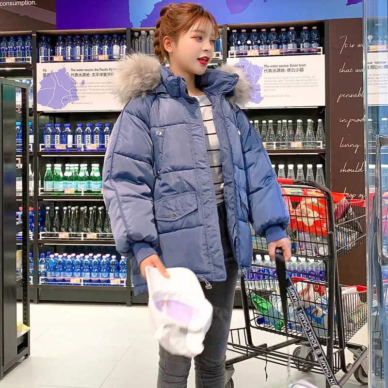 Photo Shoot Winter Cotton-padded Clothes Online Celebrity Students Short down Jacket CHIC Women's College Style Thick Loose