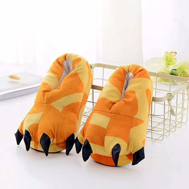 giraffe Тапочки с животными кигуруми для детей и взрослых; цельная Пижама; тапочки для женщин и мужчин; забавные праздничные Вечерние туфли на Рождество и Хэллоуин; домашняя обувь - Цвет: giraffe