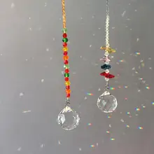 2 шт./компл. витражная подвеска в виде радуги подвесной с украшением в виде кристаллов Ловец Солнца для окна для дома и сада украшения подарок