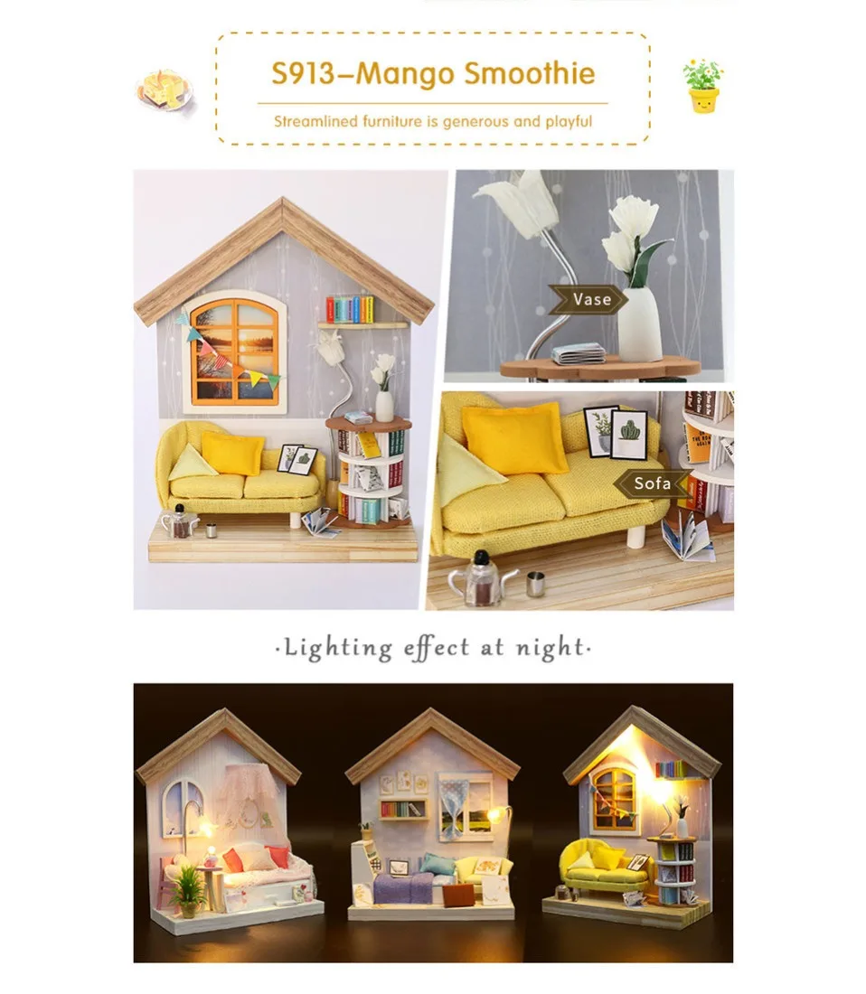 Мини миниатюры для кукольного домика гостиной diy книги для игрушечного домика миниатюрный набор деревянный домик для детской мебели