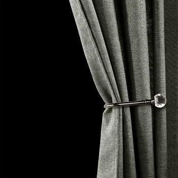

GURET Shower Curtain Thickened Imitation Linen Waterproof Solid Color Bathroom Curtain Bathroom Bathtub Bathroom Accessories