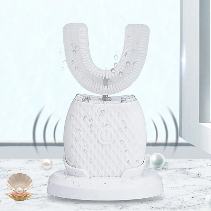 Automatic ligent Waterproof Electric Toothbrush Whitening U-Shaped Teeth Cleaning Instrument for Children Automatic ligent Waterproof Electric Toothbrush Whitening U-Shaped Teeth Cleaning Instrument for Children