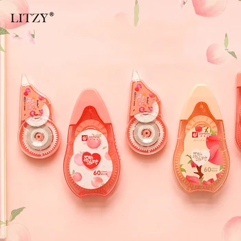 

LITZY 18M Peach Correction Tape Large Capacity Kawaii Portable Correction Tape for Girls School Office Stationery Supplies