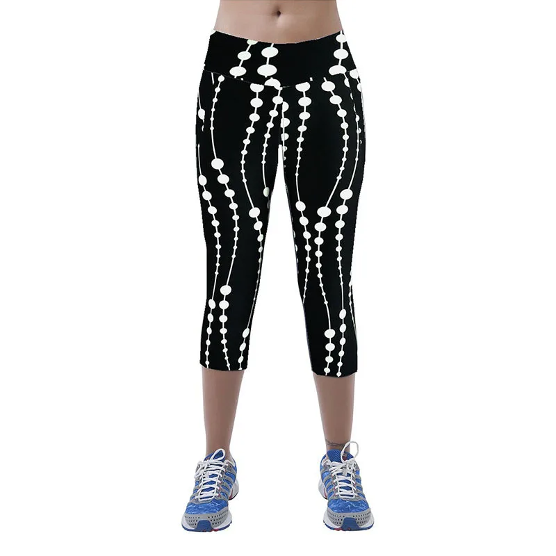 Legging Women Print Summer Style Black Pants Capris Women Leggins Female Pants Thin and Soft Mid Calf Legging