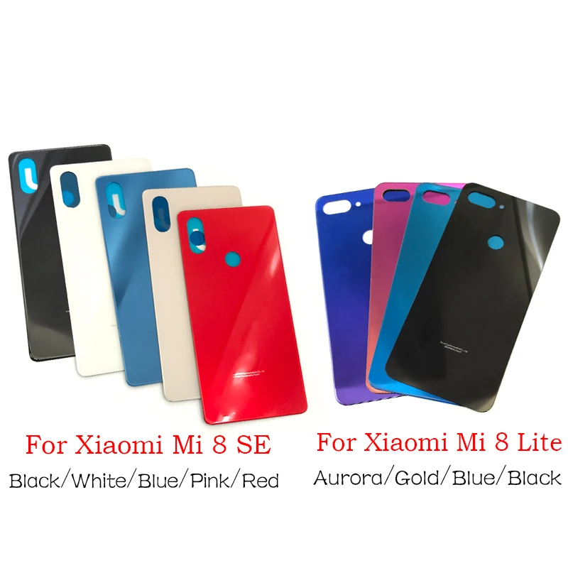 

NEW Replacement Glass Battery Back Cover Case Door Housing With Sticker For Xiaomi Mi 8 Mi 8 Lite / Mi 8 Se With LOGO