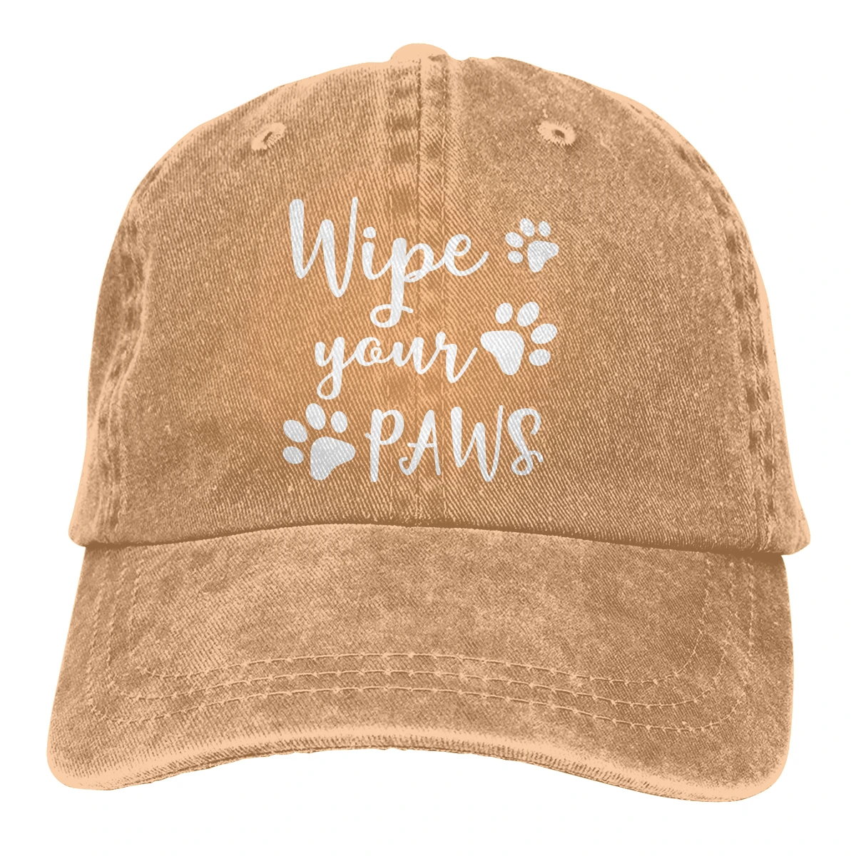 Wipe Your Paws Casquette Черная мужская и женская джинсовая бейсболка с ремешком Регулируемая Кепка для гольфа - Цвет: Хаки