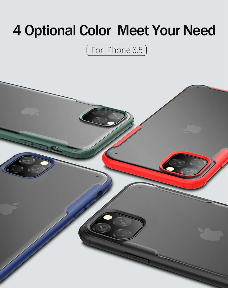 YKZ защитный чехол для iPhone 11 Pro Max чехол для iPhone XR XS X 7 8 Plus чехол прозрачный Ультратонкий матовый чехол