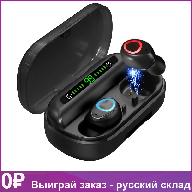 V10 наушники вкладыши TWS с Bluethooth Беспроводной Bluetooth 5 0 IPX7 Водонепроницаемый Шум