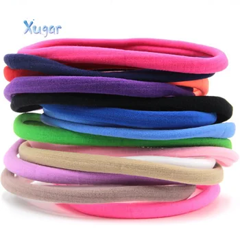 

Xugar 10pcs/lot Spandex Solid Elastic Hairband For Daily Life Children Girls DIY Skinny Hairband Headwear Kids Hair Accessories