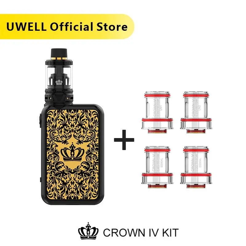 Набор для электронной сигареты UWELL Crown 4 5 мл бак 5-200 Вт | Электроника