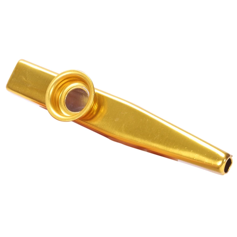 WSFS горячий металлический золотой kazoo+ 2 диафрагмы флейта подарок