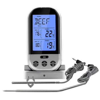 

Wireless Digital Thermometer LCD BBQ Grill Meat Kitchen Oven Food Cooking Thermometer XHC88