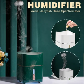 

680ml Humidifier Unique Jellyfish Humidification Method Fragrance Diffuser Cool Mist Maker Air Purifier with LED LDO99