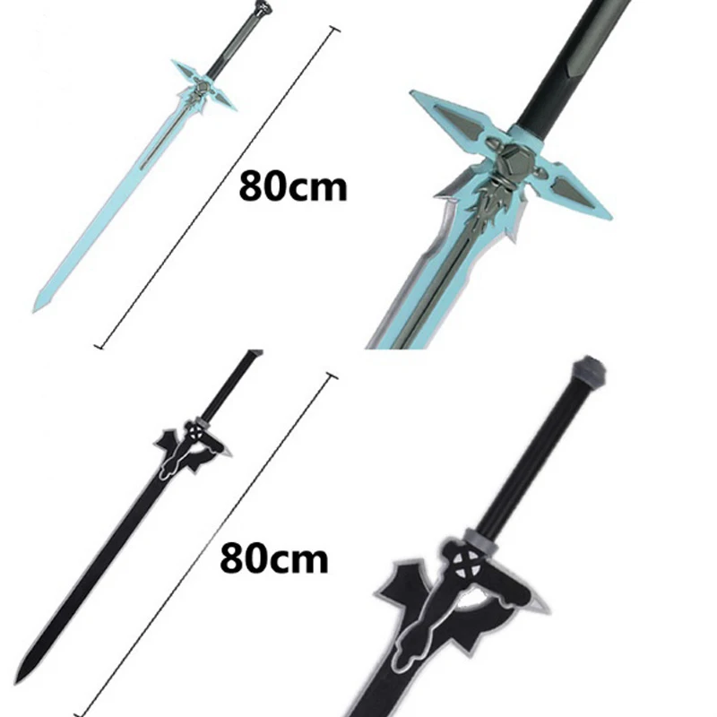 80cm Sword Art Online Dark Repulser Kirito Kirigaya Sword Kirigaya Kazuto cosplay prop Yuuki Asuna black sword cosplay prop tool 2