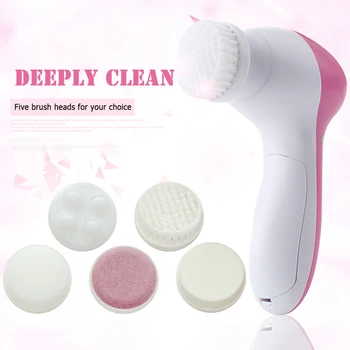 

Electric Skin Pore Facial Cleanser 5 in 1 Multifunctional Brush Face Technical Vibration Wash for Caring Face Cleaning