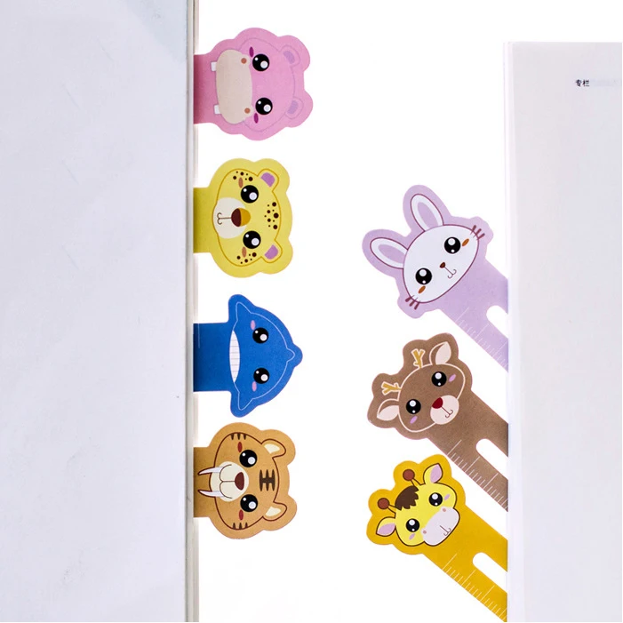 Mohamm 30pcs/lot Cute Animal Paper Ruler Bookmark for Books Clips Book  Markers Stationery School Office Supplies