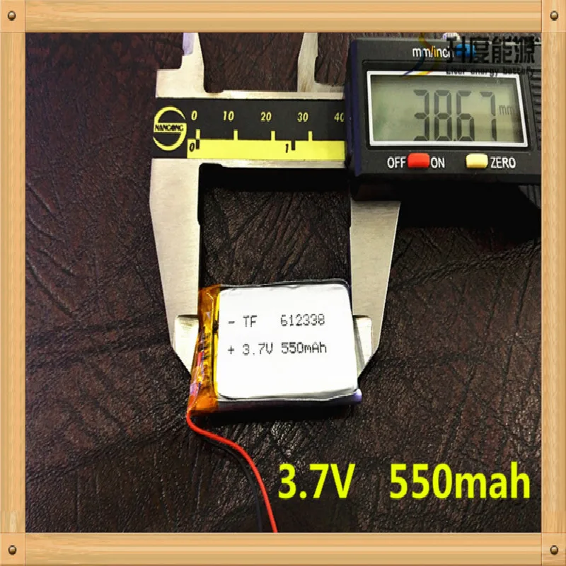 

(1pieces/lot) Free shipping 3.7V lithium polymer battery 612338 062238 MP3 DIY Speaker millet Bluetooth 550MAH