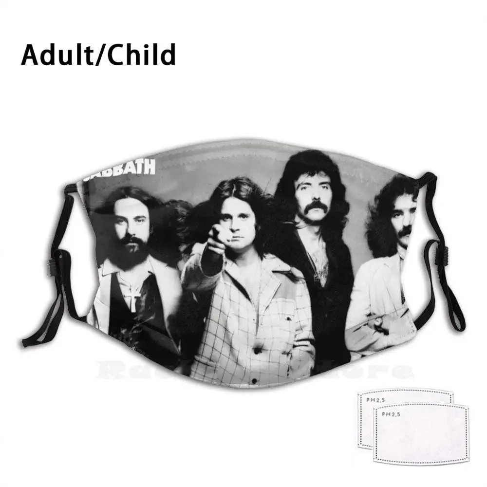 

Point Out Black Adult Kids Anti Dust Filter Diy Mask Music Heavy Metal Metal Metalcore Sabbath 1970S