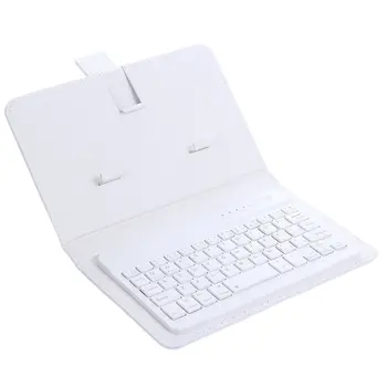 

Wireless Keyboard with Protective Cover Mobile Phone Keyboard Leather Case Protective Case with Data Cable