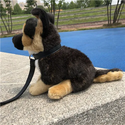 Fancytrader 10'' Premium Mini Simulation German Shepherd Plush Toy Stuffed Dog Toy Great Kids Gift Home Decoration 23x25cm (4)